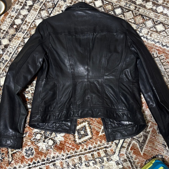 Guess black leather jacket - Picture 4 of 6